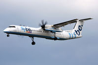 G-JECV @ EGNT - De Havilland Canada DHC-8-402Q Dash 8 on approach to 25 at Newcastle Airport in 2009. - by Malcolm Clarke