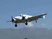 N18E @ SZP - 1958 Beech SUPER E18S, two P&W R-985 Wasp Jr. 450 Hp each, on final Rwy 22 - by Doug Robertson