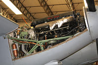 HJ711 @ ELVINGTON - De Havilland DH-98 Mosquito NF11 at The Yorkshire Air Museum, Elvington, UK in 2010. A view of one of the two Rolls Royce Merlin engines. - by Malcolm Clarke