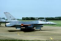 J-240 @ EHLW - In 1994 this F-16 received a 315 sqn badge, but retained its Frisian tail band. - by Joop de Groot