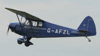 G-AFZL @ EGBP - G-AFZL departs Kemble Airport (Great Vintage Flying Weekend) - by Eric.Fishwick