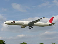 JA733J @ EGLL - Japan Air Lines Triple7 - by ghans