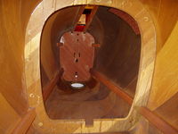 N3057K - New fabricated bulkhead installed, view inside tailcone - by Ken Kinsler
