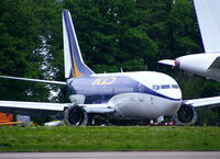 VP-BJW @ EGBP - ex KD Avia Boeing 737-301 in the scrapping area at Kemble - by Chris Hall
