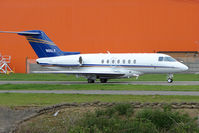 N86LF @ EGGW - Hawker Beechcraft Corp HAWKER 4000 taxies for departure from Luton - by Terry Fletcher