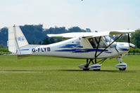 G-FLYB @ EGLS - 2003 Fly Buy Ultralights Ltd IKARUS C42 FB100 at Old Sarum Airfield - by Terry Fletcher