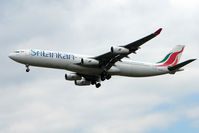 4R-ADE @ EGLL - Sri Lankan Airlines A340 at Heathrow - by Terry Fletcher