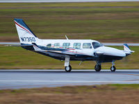 N735D @ KPNS - taking off, low shutter speed - by Scott Shea