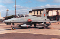 K-4009 @ MHZ - NF-5B of 314 Squadron Royal Netherlands Air Force in the static park at the 1989 RAF Mildenhall Air Fete. - by Peter Nicholson