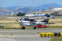 N531HP @ KCCR - California Highway Patrol 2001 Cessna T206H holding after landing on RWY 32R - by Steve Nation