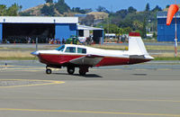 N3906N @ KCCR - 1968 Mooney M20C taxying in from Lincoln, CA (KLHM) - by Steve Nation