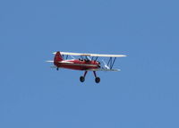 N66711 @ SZP - 1941 Boeing Stearman 1B75A, Jacobs R-755B2 275 Hp, Restricted, Experimental class, takeoff climb Rwy 22 - by Doug Robertson