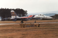 10 BLUE @ EGQL - Flanker B of the Russian Knights display team preparing for take-off at the 1991 RAF Leuchars Airshow. - by Peter Nicholson