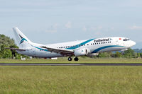 TC-TLD @ LOWL - Tailwind Airlines Boeing B737-4Q8 landing on RWY27 in LOWL/LNZ - by Janos Palvoelgyi