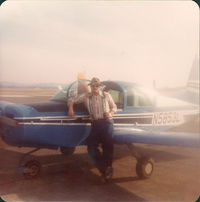 N5853L @ ? - Don Wright By his plane, circa late 1970. - by Marilyn Wright