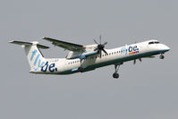 G-JECK @ EGNT - De Havilland Canada DHC-8-402Q Dash 8 on short final to 07 at Newcastle Airport in 2008. - by Malcolm Clarke