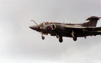 XV333 @ EGQS - Buccaneer S.2B of 208 Squadron landing at RAF Lossiemouth in September 1992. - by Peter Nicholson