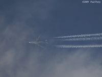 UNKNOWN @ ORF - Virgin Atlantic flight 37 nearly obscured by clouds, over Virginia - by Paul Perry
