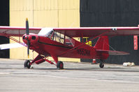 N662KK @ EGTF - 1982 Piper PA-18-150, Cub  c/n: 18-8209023 , at Fairoaks - by Terry Fletcher