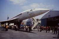 F-WTSS @ LFPB - French Concorde prototype 001 at the Paris Air Show. Le Bourget Airport. June 1977. - by Roger Winser