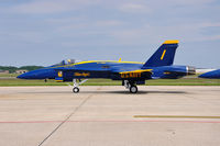 163705 @ KADW - Blue Angels 1 taxiing to the active at Andrews AFB Open House '10. - by TorchBCT
