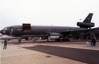 87-0124 @ MHZ - KC-10A Extender named Spirit of Kitty Hawk of 4 Wing at Seymour-Johnson AFB on display at the 1991 Mildenhall Air Fete. - by Peter Nicholson