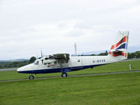 G-BVVK @ GLA - British airways/loganair Twin otter taxiing to runway 05 - by Mike stanners