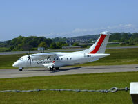 G-BWIR @ EDI - City ireland 64B Taxiing to runway 06 - by Mike stanners