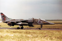 XX141 @ EGQS - Jaguar T.2A of 16[Reserve] Squadron at RAF Lossiemouth in the Summer of 1993. - by Peter Nicholson