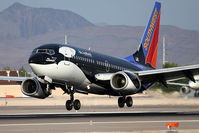 N713SW @ LAS - Southwest Airlines Shamu N713SW (FLT SWA2218) from Albuquerque Int'l (KABQ) landing RWY 25L. - by Dean Heald