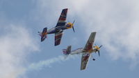 G-IIIS @ EGBY - Red Bull Matadors stunning display at Bentwaters Park Airshow June 2010 - by Eric.Fishwick