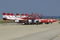 2011 @ LFMI - Far from home: Team Iskra at the flightline of the Istres open house in southern France. - by Joop de Groot