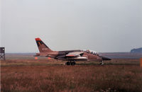 AT03 @ EGQS - Alpha Jet of 9 Wing Belgian Air Force taxying to the active runway at RAF Lossiemouth in the Summer of 1991. - by Peter Nicholson