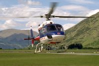 ZK-HMB @ NZQN - Aerospatiale AS-355F-1 Ecureuil 2 at Queenstown Airport, NZ in November 2001. - by Malcolm Clarke