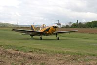 G-AOTF @ EGNG - De Havilland DHC-1 Chipmunk 23 touches down at Bagby Airfield in May 2007. - by Malcolm Clarke