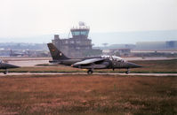 40 99 @ EGQS - Alpha Jet of JBG-41 taxying to the active runway at RAF Lossiemouth in the Summer of 1991. - by Peter Nicholson