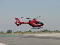 N39RX @ CCB - Runway clear, Upland Fire Ambulance is airbourne - by Helicopterfriend