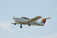D-EKHW @ EGFH - Visiting Turbo Arrow IV departing Runway 22 - by Roger Winser
