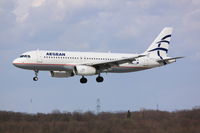 SX-DVY @ EDDL - Aegean Airlines, Airbus A320-232, CN: 3850 - by Air-Micha