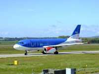 G-DBCF @ EGPH - BMI A319 Taxiing to runway 06 - by Mike stanners
