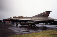 AT-156 @ EGQL - Royal Danish Air Force Sk-35XD Draken of Esk 729 based at Karup in the static park at the 1992 RAF Leuchars Airshow. - by Peter Nicholson