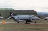 XV474 @ EGQS - Phantom FGR.2 of 74 Squadron taxying to the active runway at RAF Lossiemouth in the Summer of 1992. - by Peter Nicholson