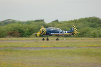 G-LAOK @ EGFH - Colourful Yak departing Runway 22. De-registered on 23 June 2010 to become G-OUGH. - by Roger Winser