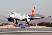N826AW @ LAS - US Airways Arizona N826AW (FLT AWE385) from Los Angeles Int'l (KLAX) landing RWY 25L with a Southwest 737 preparing for takeoff on RWY 25R. - by Dean Heald