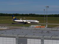 EI-DAN @ EDFH - Arrival from Berlin, Germany. One thing about RyanAir, they don't waste time it getting another flight back up again. - by J.B. Barbour