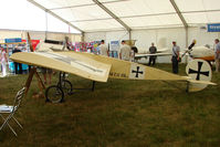 G-GSAL @ EGTB - Fokker Replica displaced at AeroExpo 2010 - by Terry Fletcher