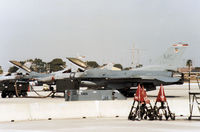 87-0347 @ MCF - F-16C Falcon of 63rd Fighter Squadron/52nd Fighter Wing at MacDill AFB in November 1991. - by Peter Nicholson