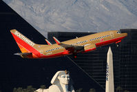 N784SW @ LAS - Southwest Airlines N784SW (FLT SWA1107) climbing out from RWY 1R enroute to Nashville Int'l (KBNA). - by Dean Heald