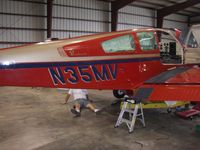 N35MV - On jack stands during 2009 Annual - by Dawn Wayne