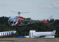 G-BAXS @ EGTF - Bell 47G-5 Ex 5B-CFB at Fairoaks - by moxy